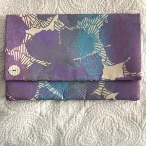 Jana Lam clutch Tropical Purples and Blues